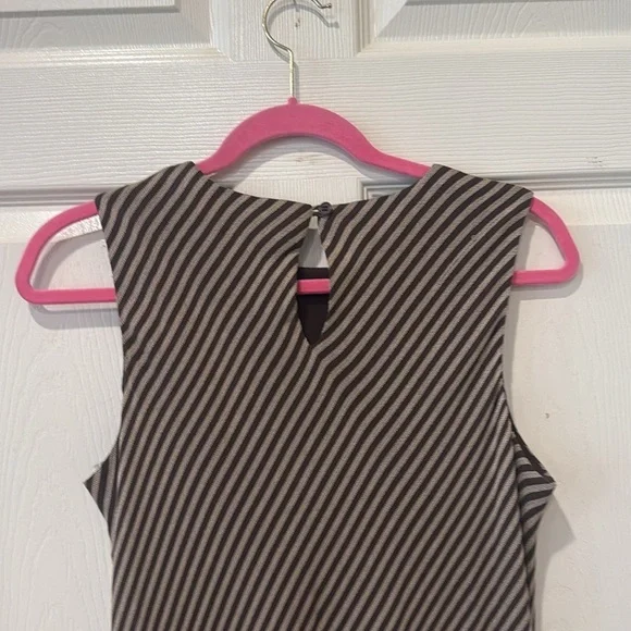 Ann Taylor brown striped dress, size 10 - Picture 6 of 6